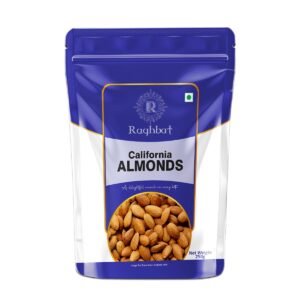 Raghbat 100% Natural Premium California Almonds 250g |Premium Badam Giri | High in Fiber |Whole Natural Badam | Rich in Protein | Magnesium | Phosphorus |Dietary Fibre |Nuts & Dry Fruits |Gluten Free