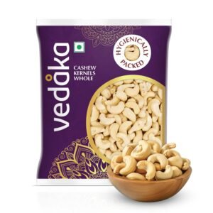 Amazon Brand - Vedaka Whole Cashews | 200 Gram | Grade W320 Kaju | Gluten-Free & Plant Based Protein | Firm Texture, Rich Taste | Regular-Sized, Non-Split | Healthy Snack