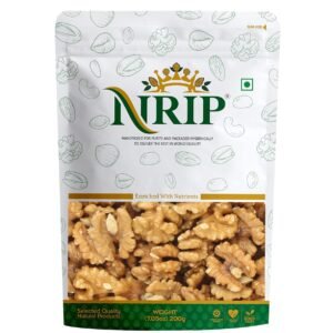 NRIP Deluxe 100% Clean and Pure Walnuts 200g|Healthy Snacks, Dry Fruits, Akhrot|Walnuts without Shell|Natural California Walnut Kernels|Rich in Protein, Iron & Antioxidants|Rich Source of Omega-3
