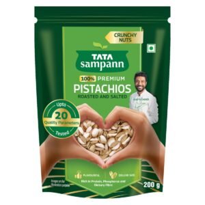 Tata Sampann Pistachios Roasted & Salted, Pista, 200g, Rich In Protein, Phosphorus, & Dietary Fibre, Premium Nuts & Dry Fruits, Crunchy & Delicious Healthy Snack