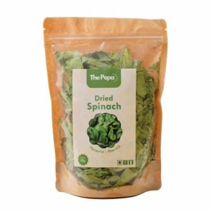 THE PEPA Dehydrated Spinach | Dried Palak Leaves | Iron-Rich Superfood | Natural & Hygienically Processed | Packed with Vitamins & Antioxidants | Easy to Store & Long Shelf Life | Perfect for Smoothies, Soups & Cooking | Machine Processed, No Additives (50g)