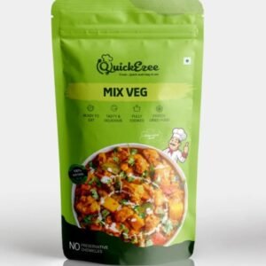 QuickEzee Mix Veg (Cooked) | After Cooking Yields 220gm | Assorted Fresh-Cut Vegetables | Quick & Easy Cooking Ready in 15 Minutes | 100% Natural | Fast Cooking Pack-1