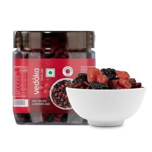 Vedaka Dry Fruits and Berries Mix | 200 g| Blueberry, Strawberry, Cranberry And Black Currant | Ambient Temperature | (Previously Kitchen Cheer), Fresh