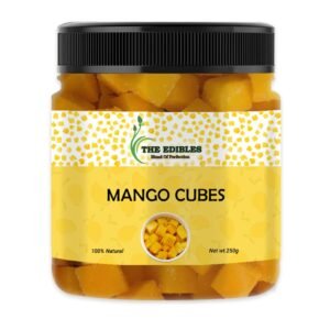 THE EDIBLES Mango Cube 500 gm| Aam Papad Candy Toffee - Alphonso Mango Cubes Real Mango Candy [Jar Pack]