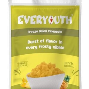Everyouth Freeze Dried Pineapple Cubes, Healthy Pineapple Snack, Vegan, No Preservatives