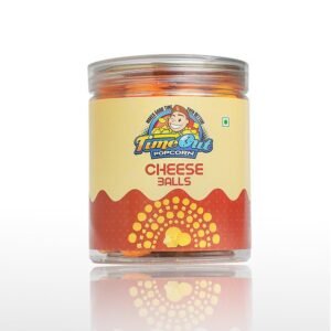 Time Out Popcorn Cheese Balls – Crunchy, Roasted & Healthy Snack | 100% Baked | Pack of 1 x 60g